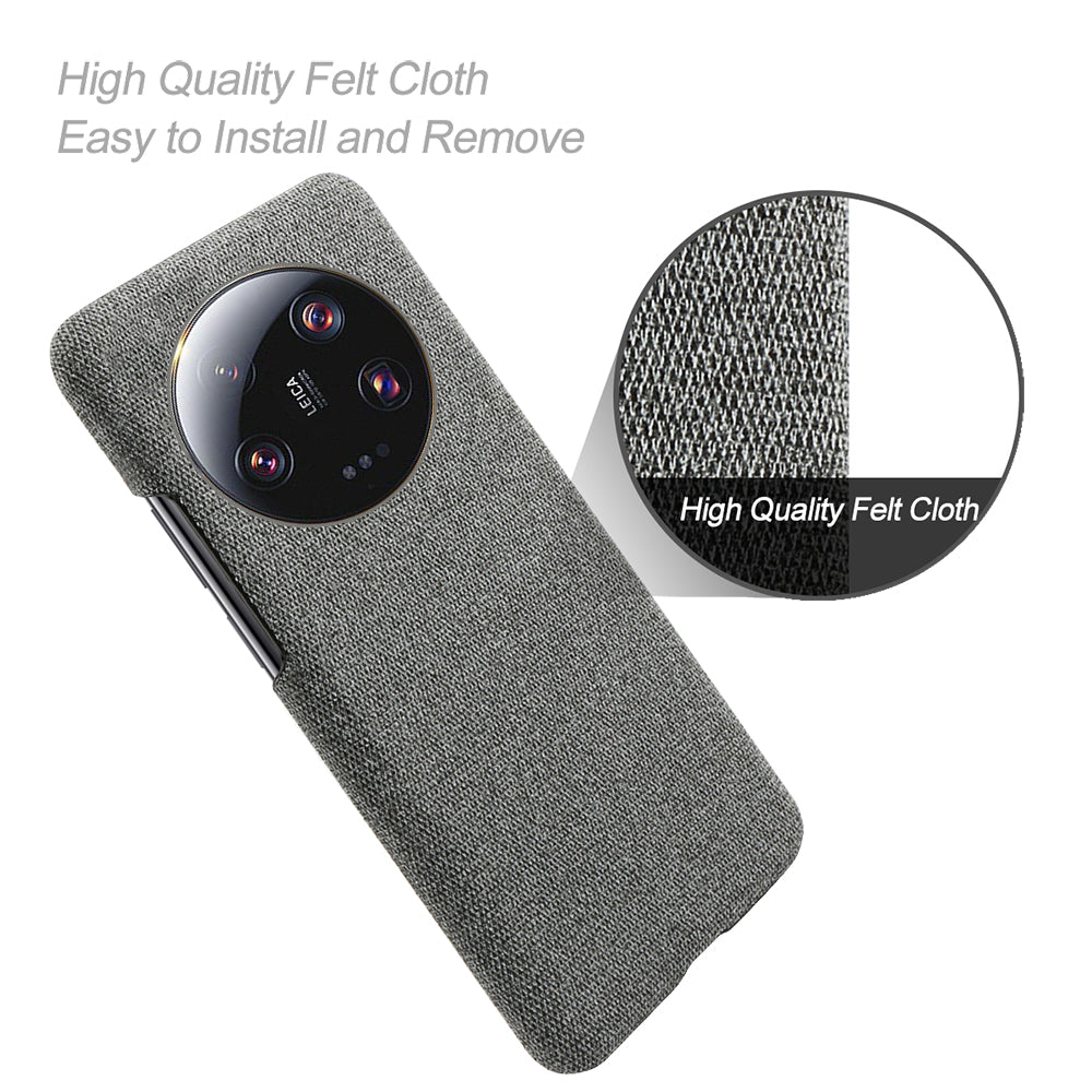 Anti-scratch Cell Phone Case for Xiaomi 13 Ultra , Cloth+Hard PC Protective Phone Cover