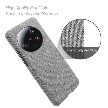 Anti-scratch Cell Phone Case for Xiaomi 13 Ultra , Cloth+Hard PC Protective Phone Cover
