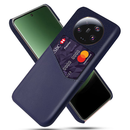 PU Leather Coated PC Case for Xiaomi 13 Ultra , Cloth Texture Phone Cover with Card Slot