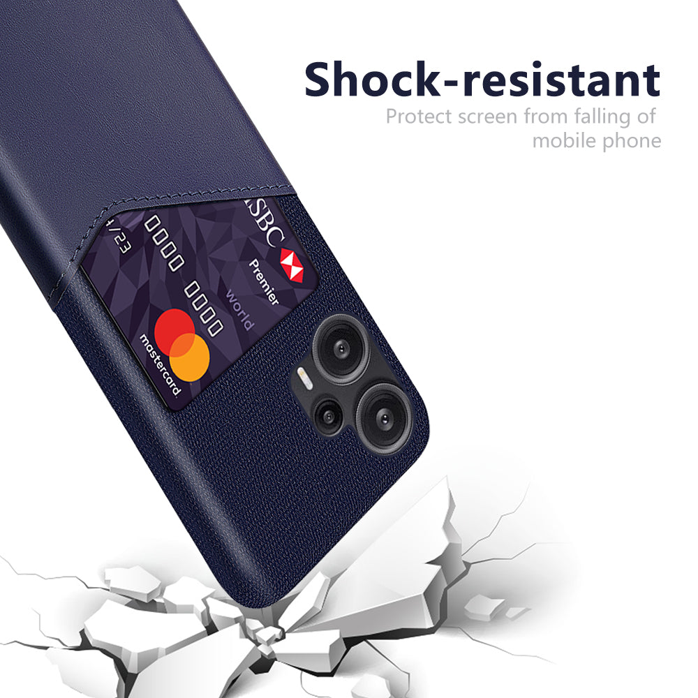 PU Leather Coated PC Case for Xiaomi 13 Ultra , Cloth Texture Phone Cover with Card Slot