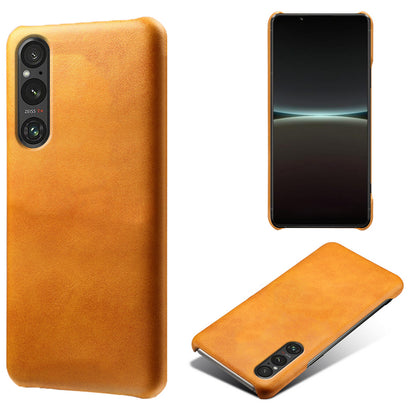 For Sony Xperia 1 V Calf Texture Shockproof Phone Case PU Leather+PC Smartphone Cover