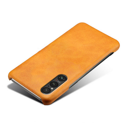 For Sony Xperia 1 V Calf Texture Shockproof Phone Case PU Leather+PC Smartphone Cover