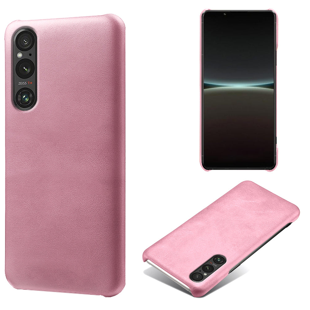 For Sony Xperia 1 V Calf Texture Shockproof Phone Case PU Leather+PC Smartphone Cover