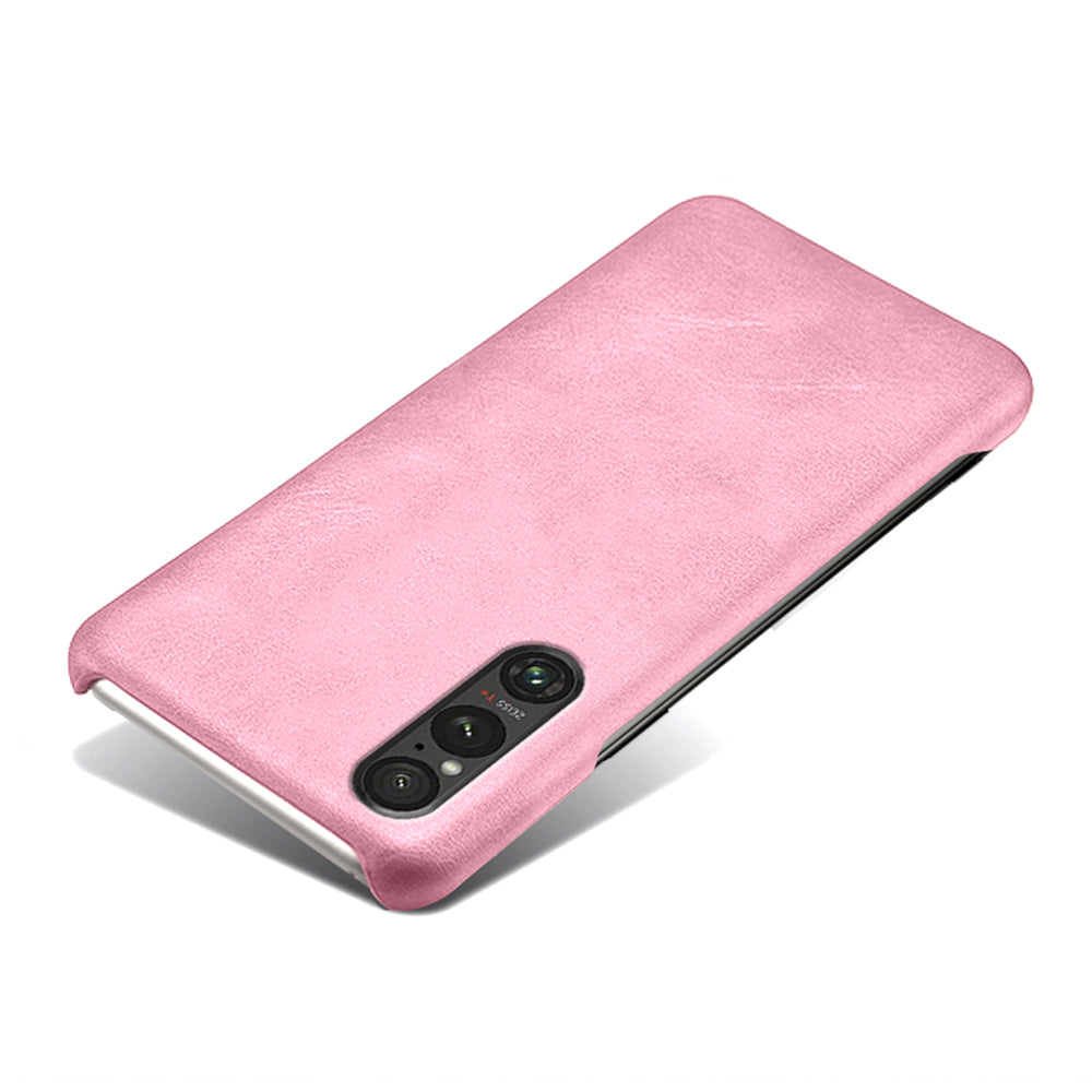 For Sony Xperia 1 V Calf Texture Shockproof Phone Case PU Leather+PC Smartphone Cover