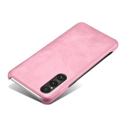 For Sony Xperia 1 V Calf Texture Shockproof Phone Case PU Leather+PC Smartphone Cover