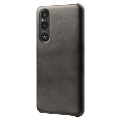 For Sony Xperia 1 V Calf Texture Shockproof Phone Case PU Leather+PC Smartphone Cover
