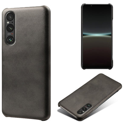 For Sony Xperia 1 V Calf Texture Shockproof Phone Case PU Leather+PC Smartphone Cover