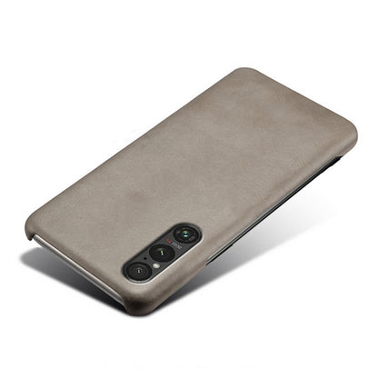 For Sony Xperia 1 V Calf Texture Shockproof Phone Case PU Leather+PC Smartphone Cover