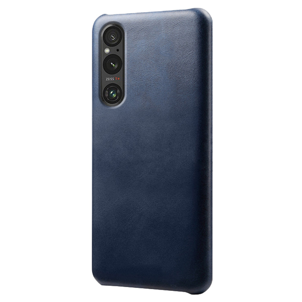 For Sony Xperia 1 V Calf Texture Shockproof Phone Case PU Leather+PC Smartphone Cover