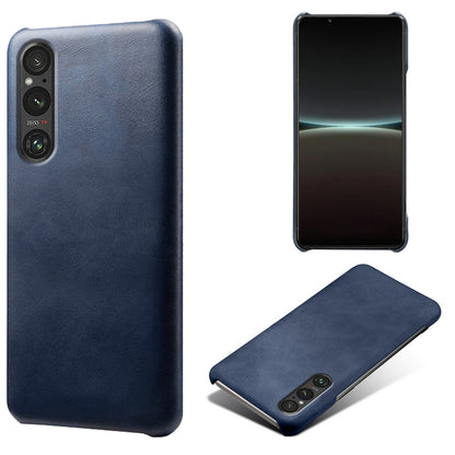 For Sony Xperia 1 V Calf Texture Shockproof Phone Case PU Leather+PC Smartphone Cover