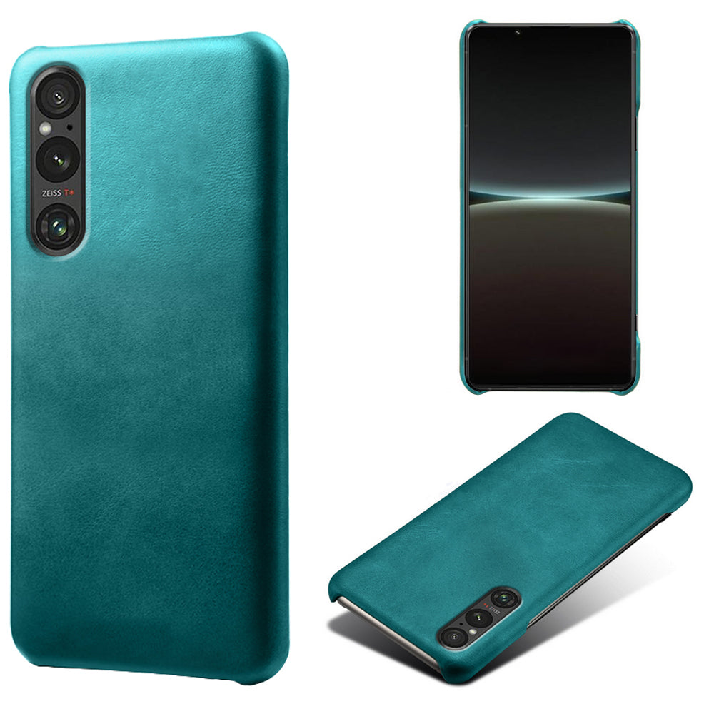 For Sony Xperia 1 V Calf Texture Shockproof Phone Case PU Leather+PC Smartphone Cover