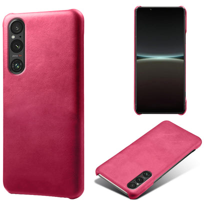 For Sony Xperia 1 V Calf Texture Shockproof Phone Case PU Leather+PC Smartphone Cover