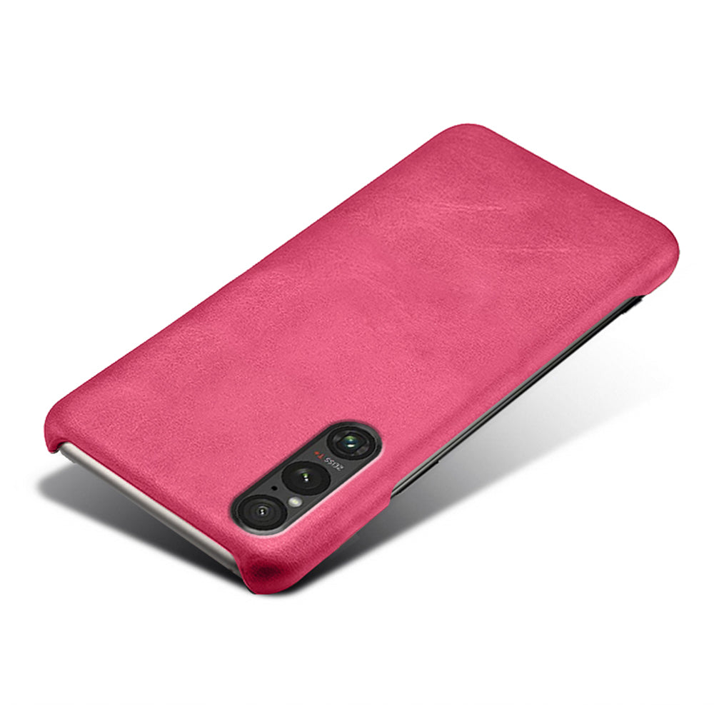 For Sony Xperia 1 V Calf Texture Shockproof Phone Case PU Leather+PC Smartphone Cover
