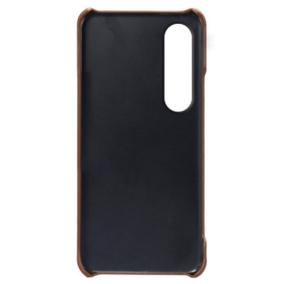 For Sony Xperia 1 V Calf Texture Shockproof Phone Case PU Leather+PC Smartphone Cover