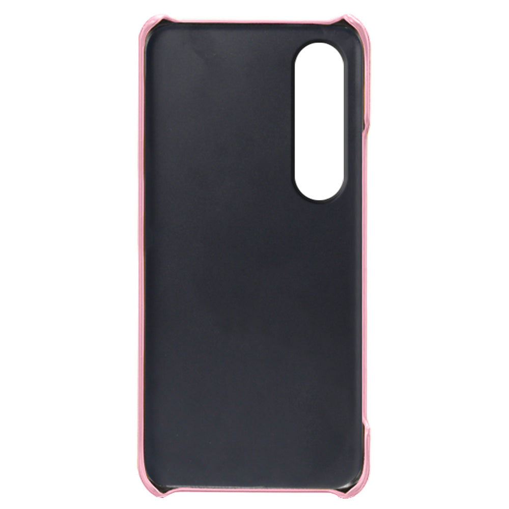 Dual Card Slots Phone Case for Sony Xperia 1 V , Anti-scratch PU Leather Coated PC Cover