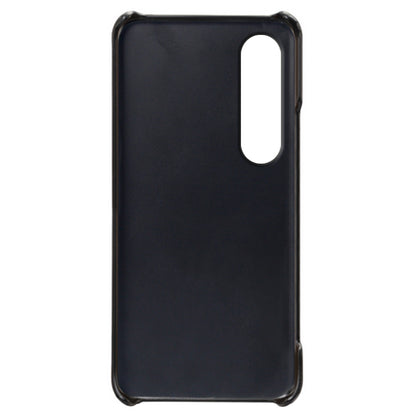 Dual Card Slots Phone Case for Sony Xperia 1 V , Anti-scratch PU Leather Coated PC Cover
