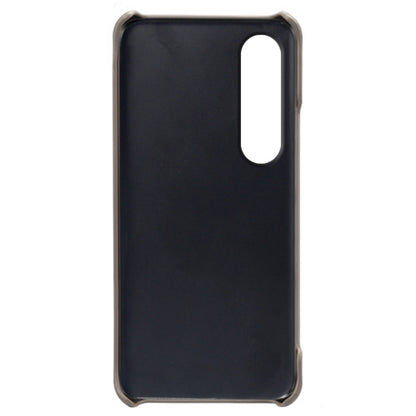 Dual Card Slots Phone Case for Sony Xperia 1 V , Anti-scratch PU Leather Coated PC Cover