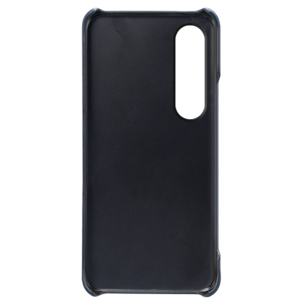 Dual Card Slots Phone Case for Sony Xperia 1 V , Anti-scratch PU Leather Coated PC Cover