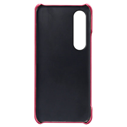 Dual Card Slots Phone Case for Sony Xperia 1 V , Anti-scratch PU Leather Coated PC Cover
