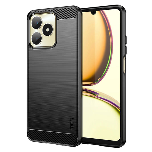 MOFI JK TPU Series-1 for Realme Narzo N53 4G / Realme C53 4G TPU Phone Case Brushed Carbon Fiber Phone Cover