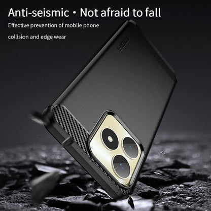 MOFI JK TPU Series-1 for Realme Narzo N53 4G / Realme C53 4G TPU Phone Case Brushed Carbon Fiber Phone Cover
