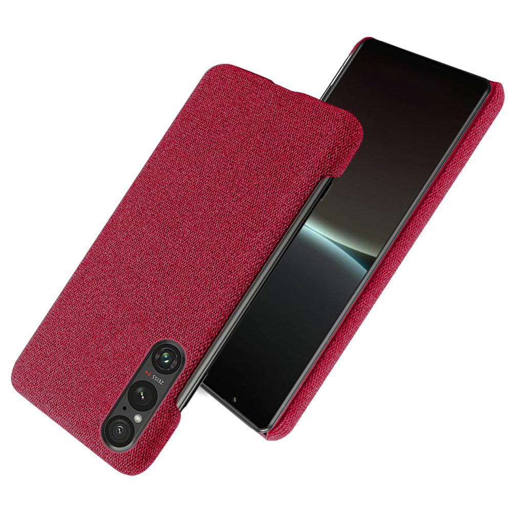 Mobile Phone Case for Sony Xperia 1 V , Anti-drop Cloth+Hard PC Back Cover