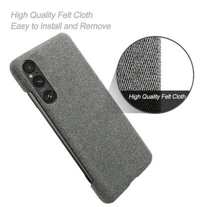 Mobile Phone Case for Sony Xperia 1 V , Anti-drop Cloth+Hard PC Back Cover