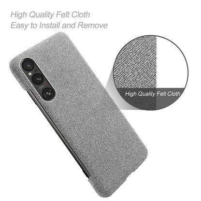 Mobile Phone Case for Sony Xperia 1 V , Anti-drop Cloth+Hard PC Back Cover