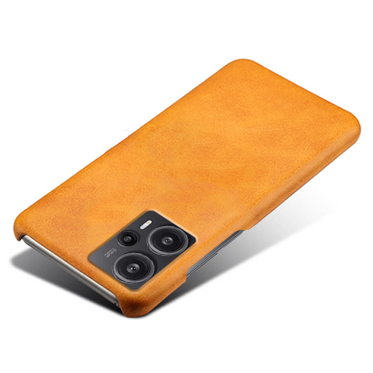 For Xiaomi Redmi Note 12 Turbo / Poco F5 5G PU Leather Coated PC Phone Case Calf Texture Anti-drop Cover