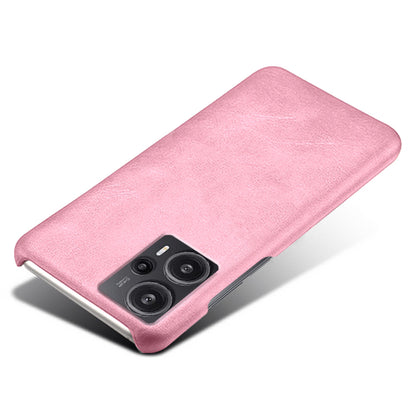 For Xiaomi Redmi Note 12 Turbo / Poco F5 5G PU Leather Coated PC Phone Case Calf Texture Anti-drop Cover
