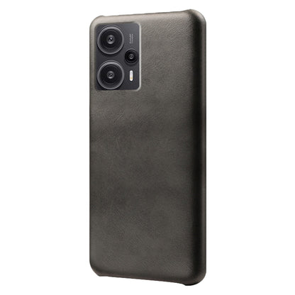 For Xiaomi Redmi Note 12 Turbo / Poco F5 5G PU Leather Coated PC Phone Case Calf Texture Anti-drop Cover