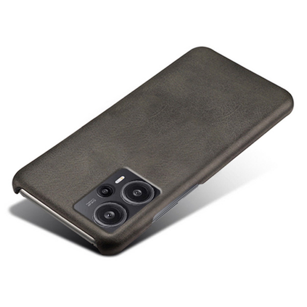 For Xiaomi Redmi Note 12 Turbo / Poco F5 5G PU Leather Coated PC Phone Case Calf Texture Anti-drop Cover