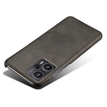 For Xiaomi Redmi Note 12 Turbo / Poco F5 5G PU Leather Coated PC Phone Case Calf Texture Anti-drop Cover