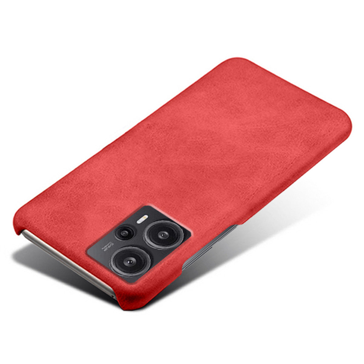 For Xiaomi Redmi Note 12 Turbo / Poco F5 5G PU Leather Coated PC Phone Case Calf Texture Anti-drop Cover