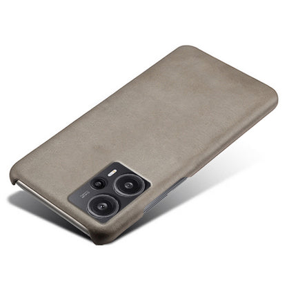 For Xiaomi Redmi Note 12 Turbo / Poco F5 5G PU Leather Coated PC Phone Case Calf Texture Anti-drop Cover