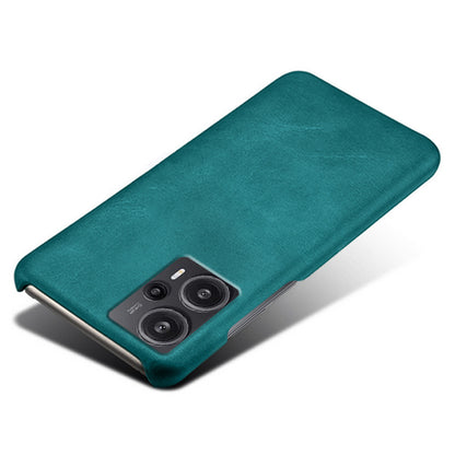 For Xiaomi Redmi Note 12 Turbo / Poco F5 5G PU Leather Coated PC Phone Case Calf Texture Anti-drop Cover