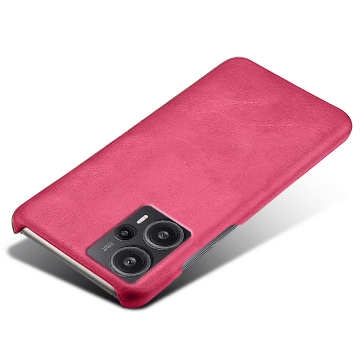 For Xiaomi Redmi Note 12 Turbo / Poco F5 5G PU Leather Coated PC Phone Case Calf Texture Anti-drop Cover