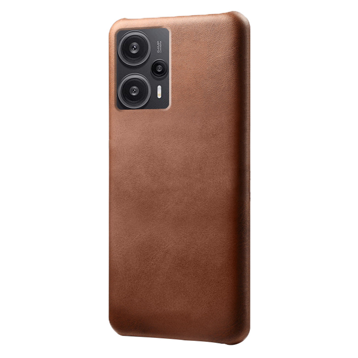 For Xiaomi Redmi Note 12 Turbo / Poco F5 5G PU Leather Coated PC Phone Case Calf Texture Anti-drop Cover