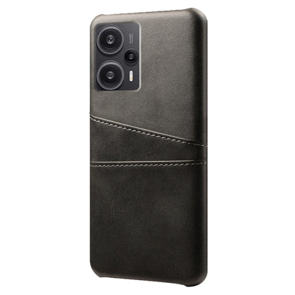 For Xiaomi Redmi Note 12 Turbo / Poco F5 5G Phone Case Dual Card Slots Leather Coated PC Phone Cover