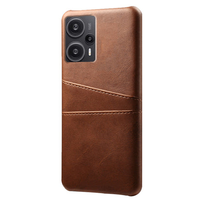 For Xiaomi Redmi Note 12 Turbo / Poco F5 5G Phone Case Dual Card Slots Leather Coated PC Phone Cover