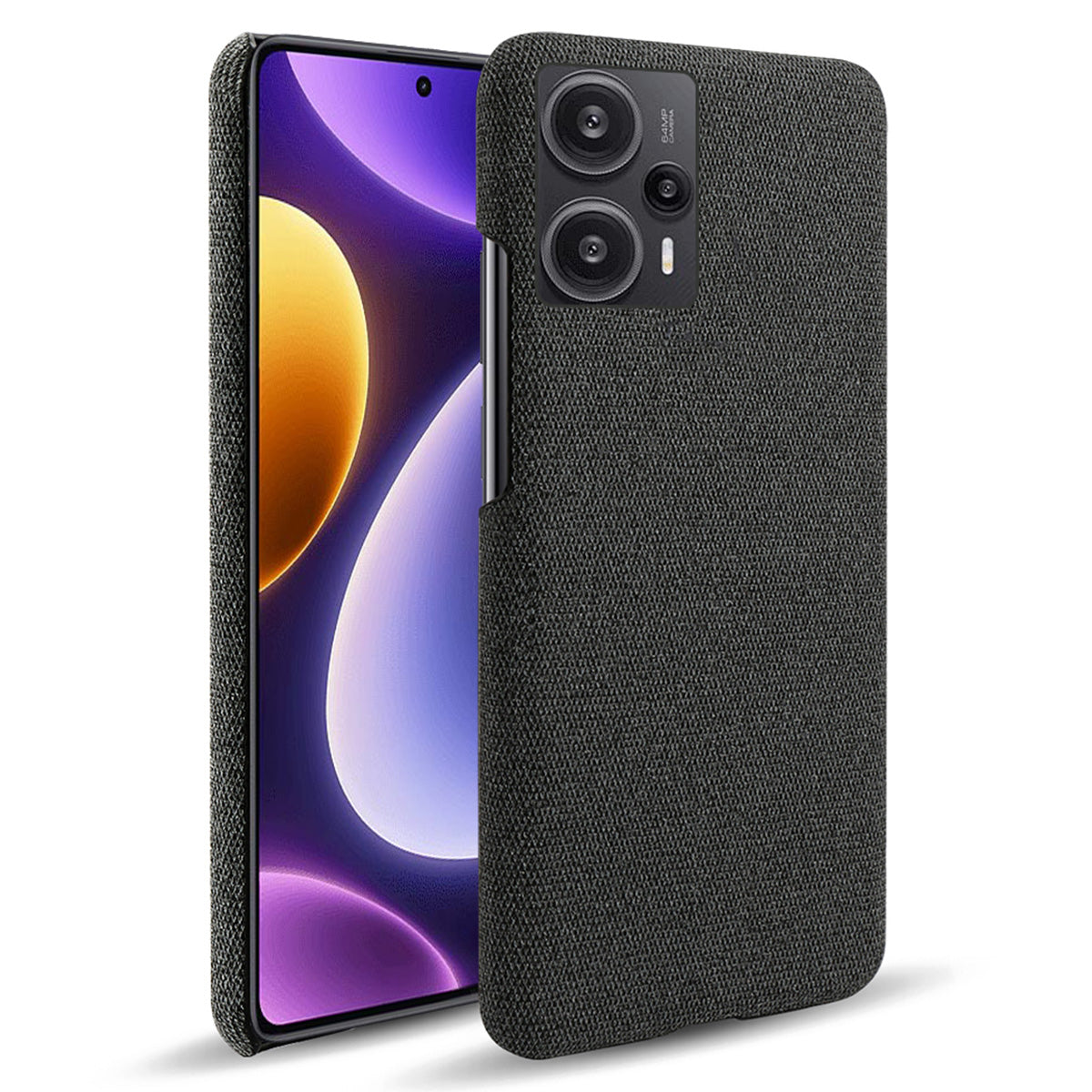 For Xiaomi Redmi Note 12 Turbo / Poco F5 5G Cloth+Hard PC Phone Case Anti-scracth Phone Cover