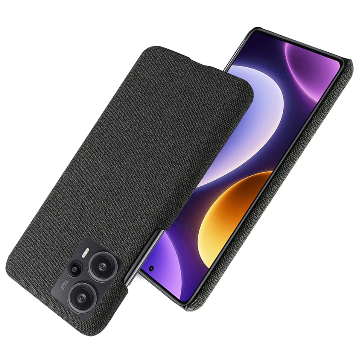 For Xiaomi Redmi Note 12 Turbo / Poco F5 5G Cloth+Hard PC Phone Case Anti-scracth Phone Cover