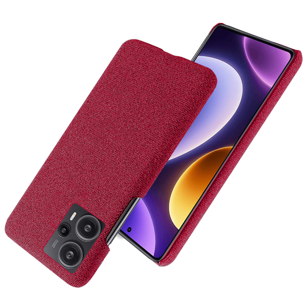 For Xiaomi Redmi Note 12 Turbo / Poco F5 5G Cloth+Hard PC Phone Case Anti-scracth Phone Cover