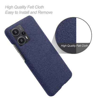 For Xiaomi Redmi Note 12 Turbo / Poco F5 5G Cloth+Hard PC Phone Case Anti-scracth Phone Cover