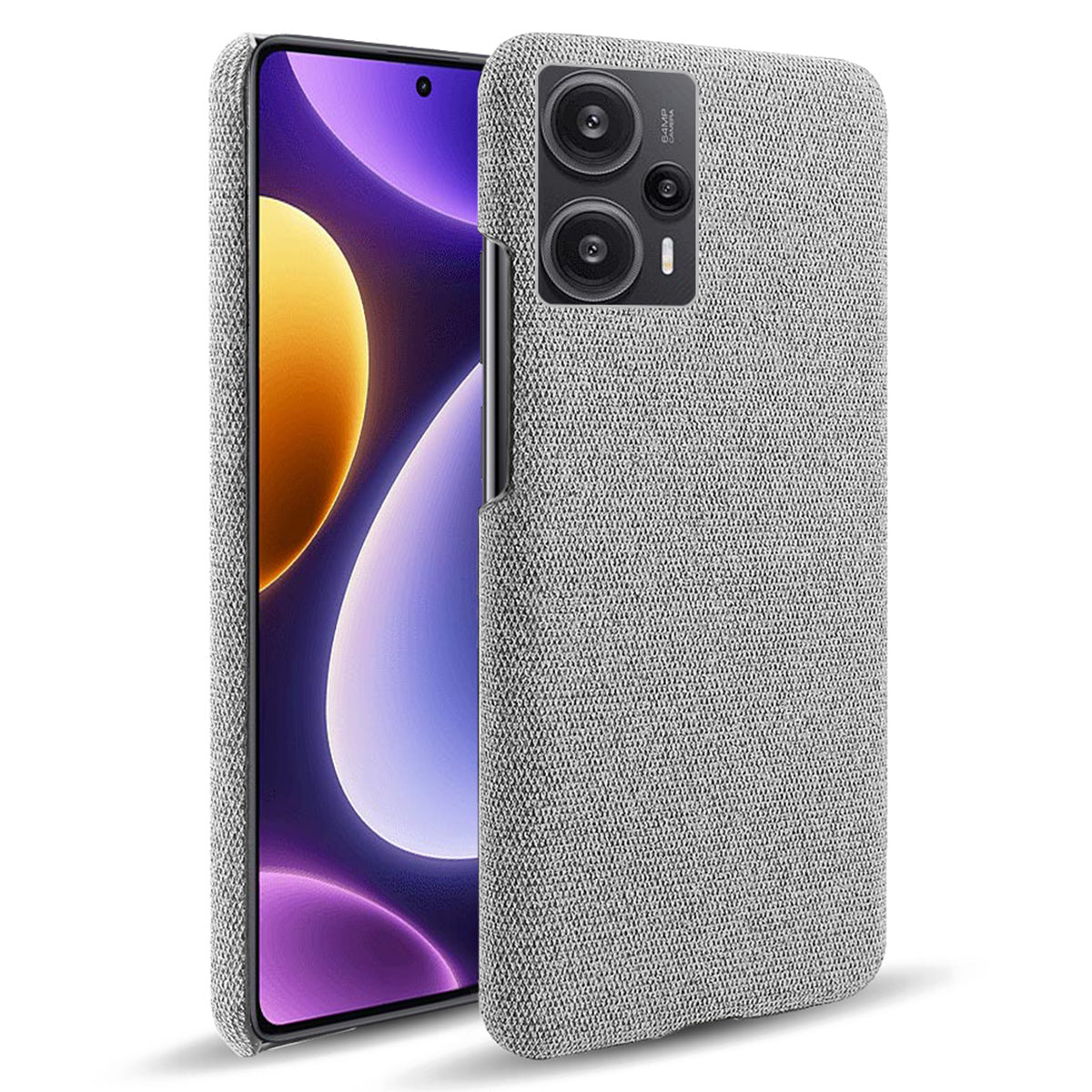 For Xiaomi Redmi Note 12 Turbo / Poco F5 5G Cloth+Hard PC Phone Case Anti-scracth Phone Cover