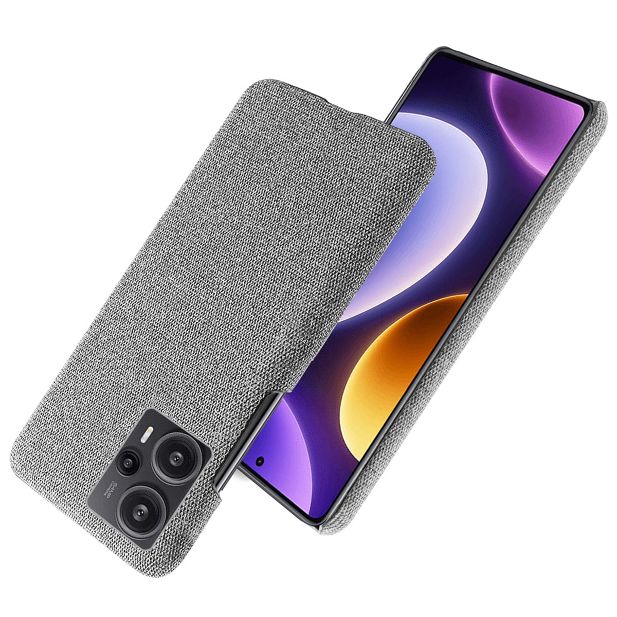 For Xiaomi Redmi Note 12 Turbo / Poco F5 5G Cloth+Hard PC Phone Case Anti-scracth Phone Cover