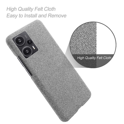 For Xiaomi Redmi Note 12 Turbo / Poco F5 5G Cloth+Hard PC Phone Case Anti-scracth Phone Cover