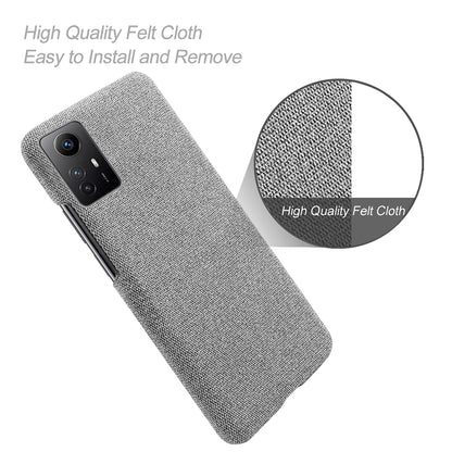 For Xiaomi Redmi Note 12S 4G Cloth+Hard PC Phone Cover Drop-proof Protective Case