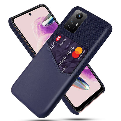 For Xiaomi Redmi Note 12S 4G Card Holder Phone Case Cloth Texture Leather Coated PC Cover