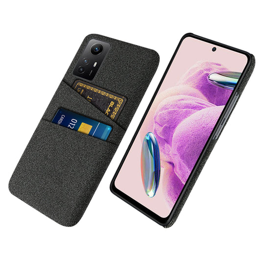 Phone Case for Xiaomi Redmi Note 12S 4G , Dual Card Clots Hard PC + Cloth Mobile Phone Cover